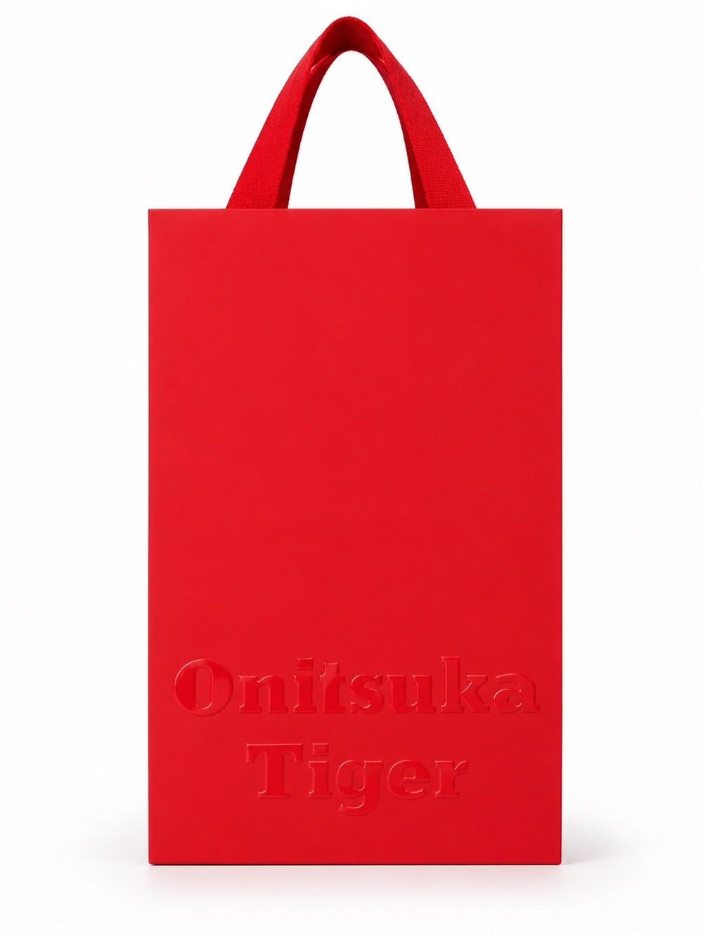 Onitsuka Tiger Red Shopping Gift Bag Cotton Ribbon Handles